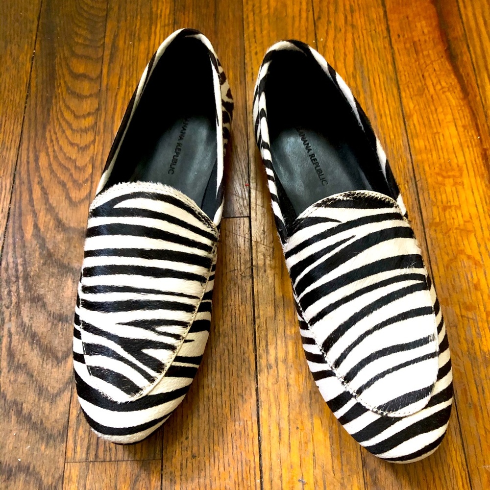 Banana Republic Zebra striped Demi Loafer
